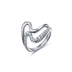 「Form「形」」18K白色黃金鑽石戒指