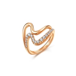 'Form' 18K Rose Gold Diamond Ring