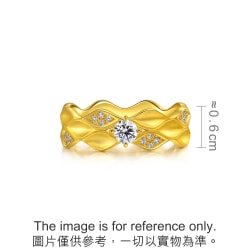999 Gold Diamond Ring