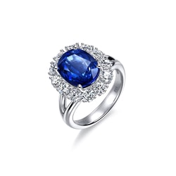18K White Gold Sapphire Ring