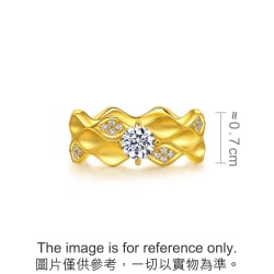 999 Gold Diamond Ring