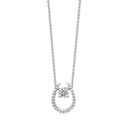 「光環」18K白色黃金鑽石頸鍊