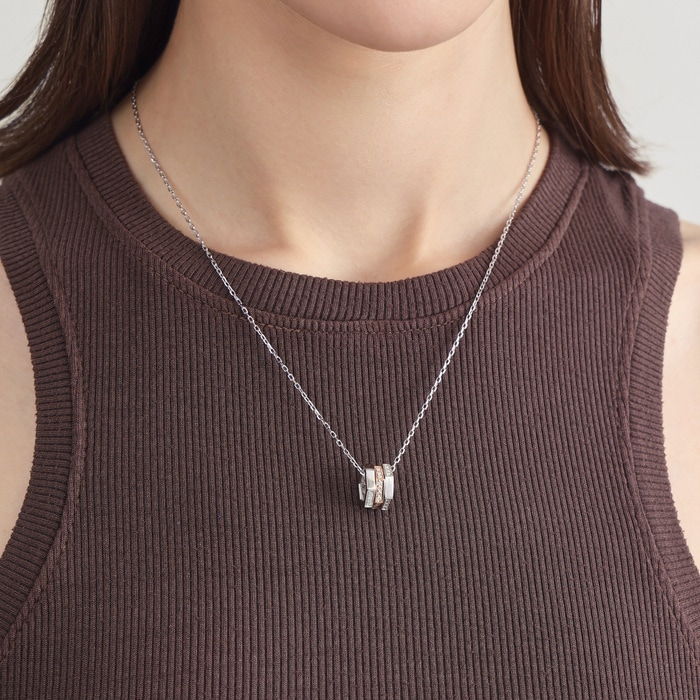 18K White & Rose Gold Necklace | Chow Sang Sang Jewellery | 90604U - 2
