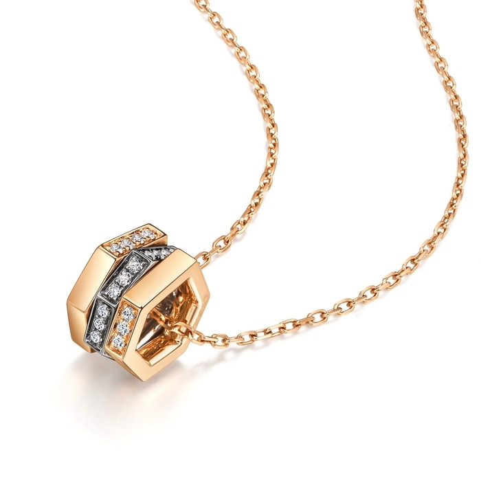 18K Rose & Black Gold Necklace | Chow Sang Sang Jewellery | 90604U - 4