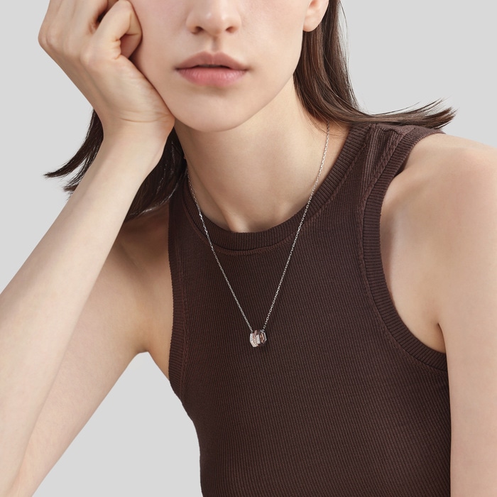 18K White & Rose Gold Necklace | Chow Sang Sang Jewellery | 90604U - 3