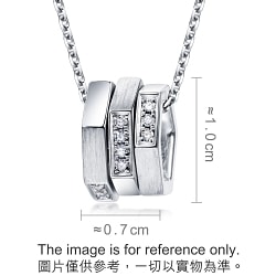 EMPHASIS M 18K White Gold Diamond Necklace