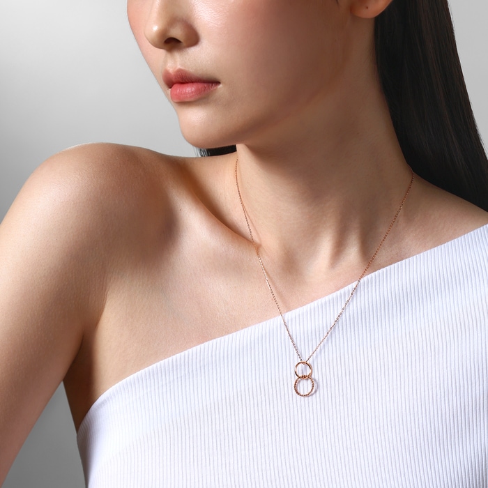 18K Rose Gold Necklace | Chow Sang Sang Jewellery | Minty Collection | 92683U - 3