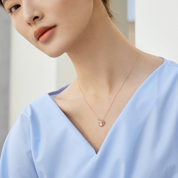 18K Rose Gold Necklace | Chow Sang Sang Jewellery | Minty Collection | 93185U - 3