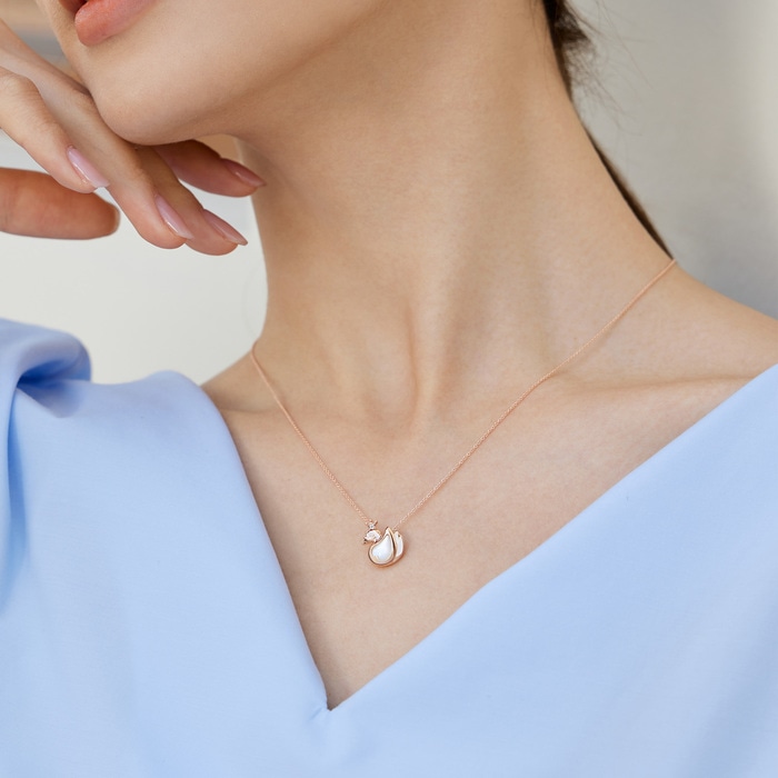 18K Rose Gold Necklace | Chow Sang Sang Jewellery | Minty Collection | 93185U - 2