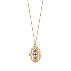 'The Art of Romance' 18K Rose Gold Sapphire Necklace