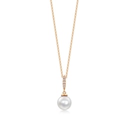 18K Rose Gold Freshwater Pearl Necklace