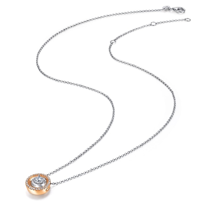 18K White & Rose Gold Necklace | Chow Sang Sang Jewellery | Diamond Symphony | 95035U - 5