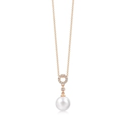 18K Rose Gold Freshwater Pearl Necklace