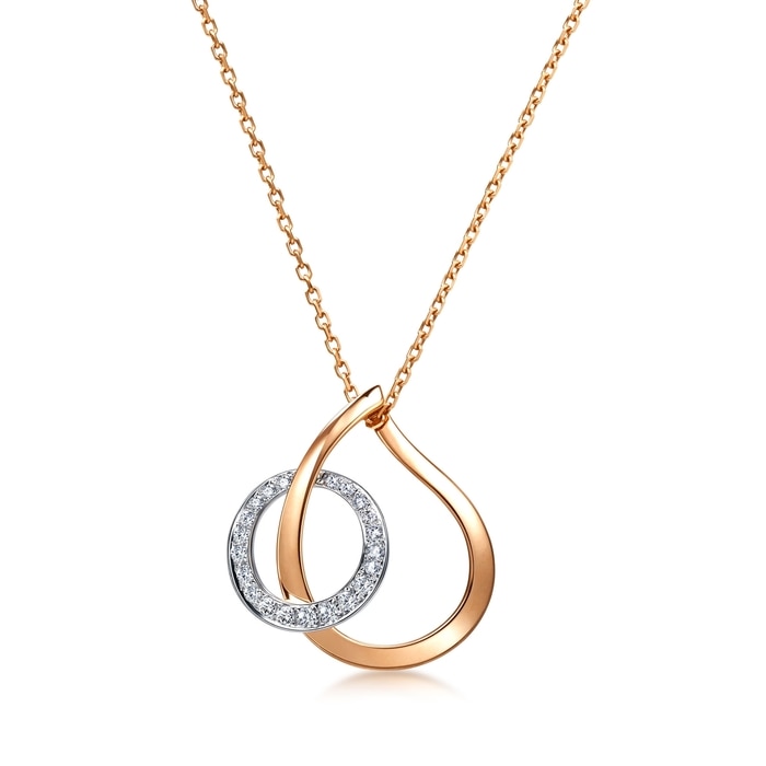 18K白色黄金及玫瑰金 頸鍊 | 周生生珠寶 | 95531U - 1