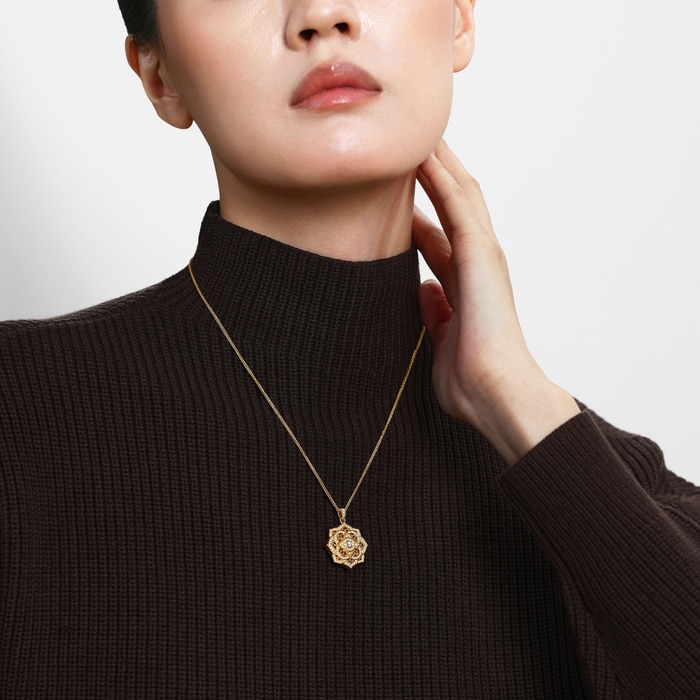 Solid Gold Necklace | Chow Sang Sang Jewellery | Cultural Blessings | 96226U - 3