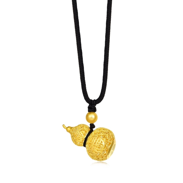 CHOW SANG Culture Blessing 999 24K ソリッドゴールド オームマニパメフム ピクシウ ブラックカル 並行輸入品