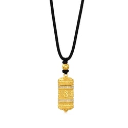 'The Oriental' 999.9 Gold Diamond Om Mani Padme Hum Necklace