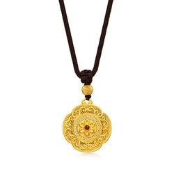 「東方古祖」999.9黃金鑲嵌鑽石頸鍊