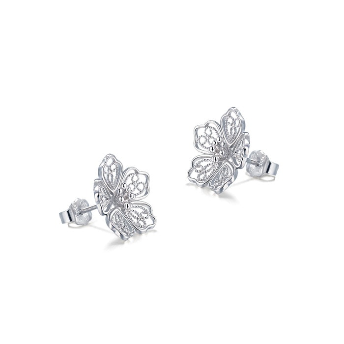 950 Platinum Earring | Chow Sang Sang Jewellery | Lace | 85091E - 4