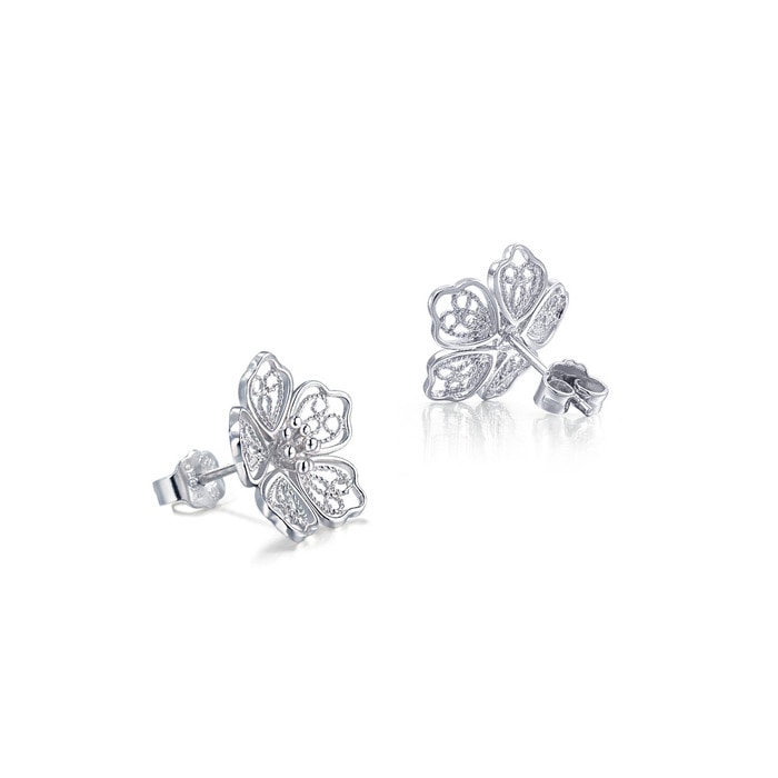950 Platinum Earring | Chow Sang Sang Jewellery | Lace | 85091E - 5