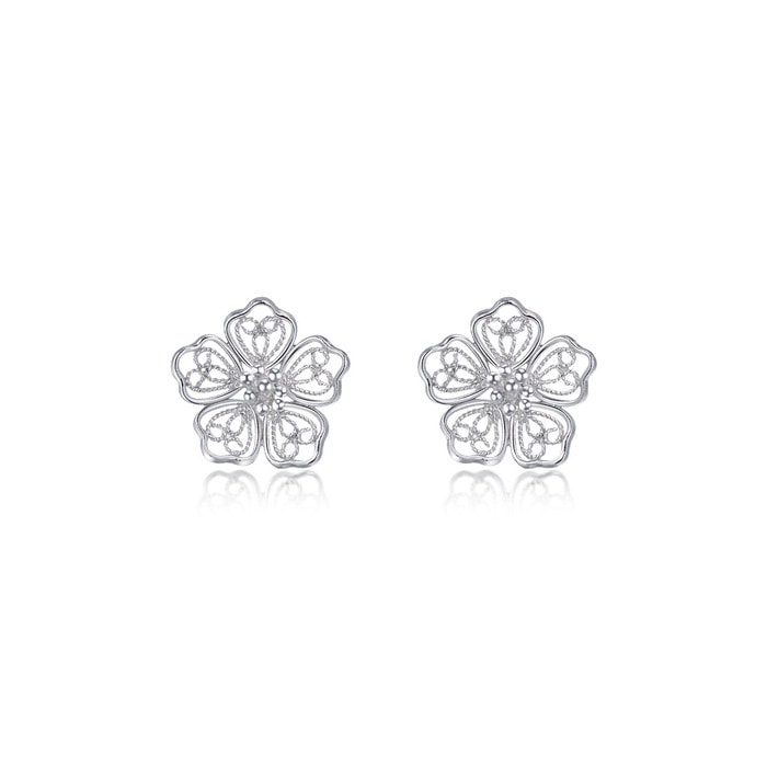 950 Platinum Earring | Chow Sang Sang Jewellery | Lace | 85091E - 1