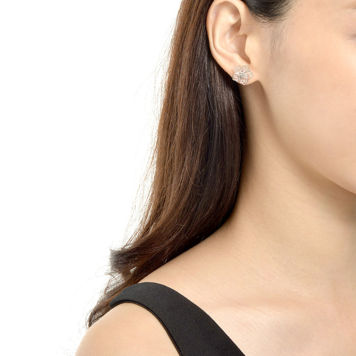 950 Platinum Earring | Chow Sang Sang Jewellery | Lace | 85091E - 2