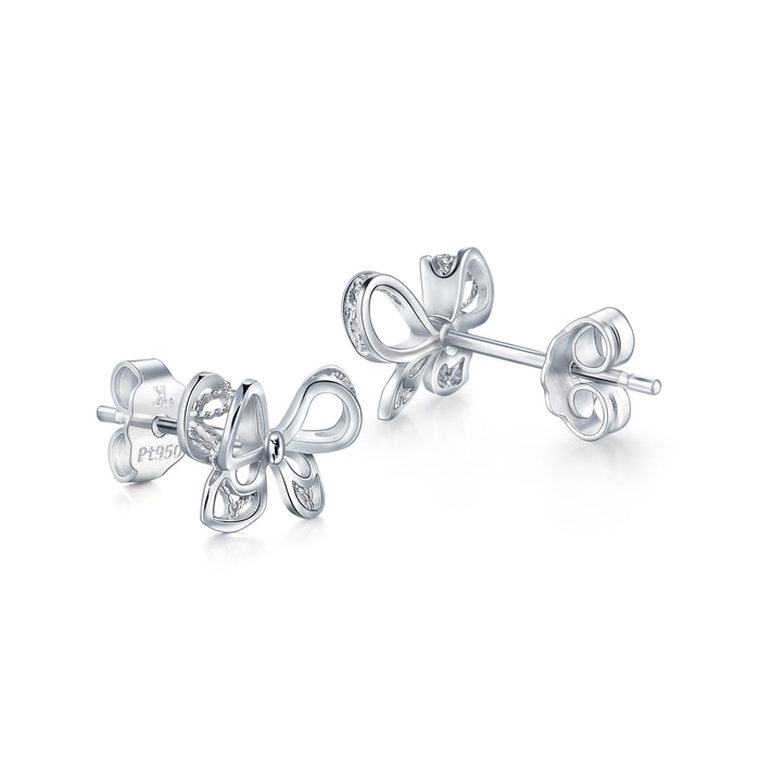 950 Platinum Earring | Chow Sang Sang Jewellery | 91475E - 5