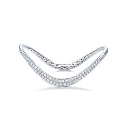 18K白色黃金鑽石手鐲