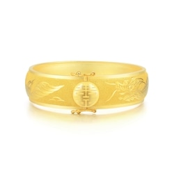'Dragon & Phoenix' 999.9 Gold Bangle