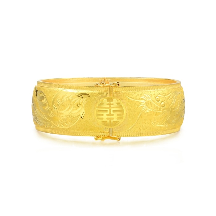 999.9黃金 手鐲 | 周生生珠寶 | 生生有囍 | 90044K - 1