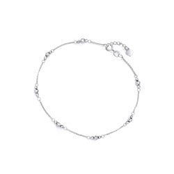 18K白色黃金腳鍊