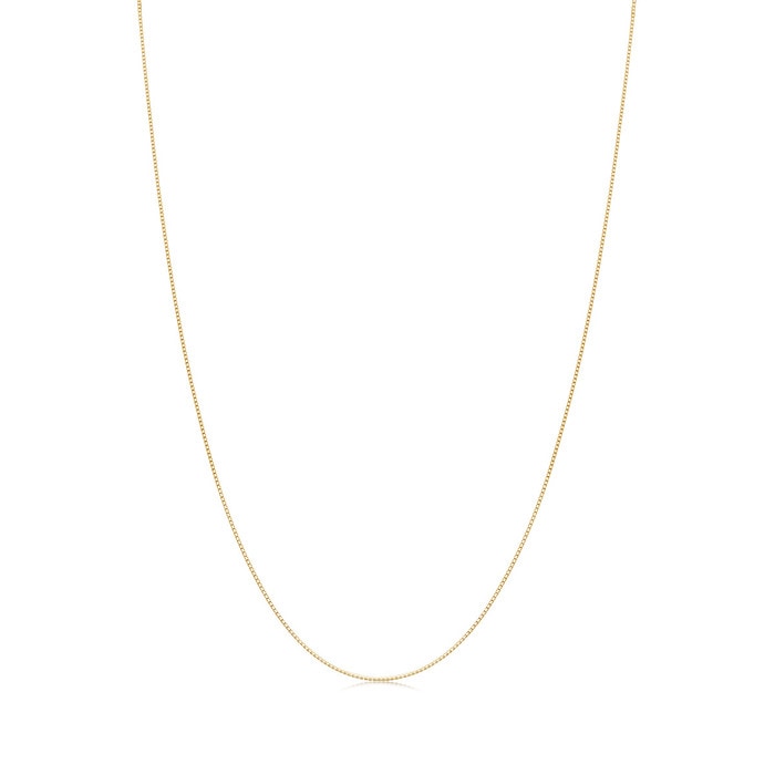 18K Yellow Gold Box Chain Necklace