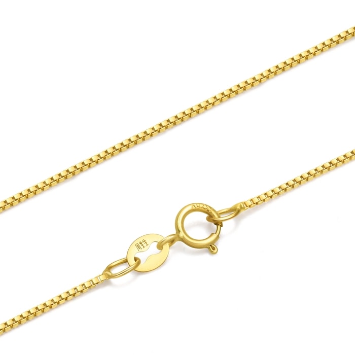 18K Yellow Gold Necklace | Chow Sang Sang Jewellery | Machinery Chain | 03816N - 5