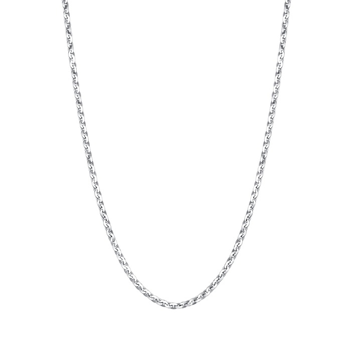 18K白色黄金 頸鍊 | 周生生珠寶 | 機織素鍊 | 04800N - 1