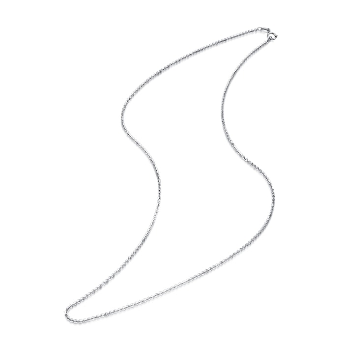 18K白色黄金 頸鍊 | 周生生珠寶 | 機織素鍊 | 04800N - 6