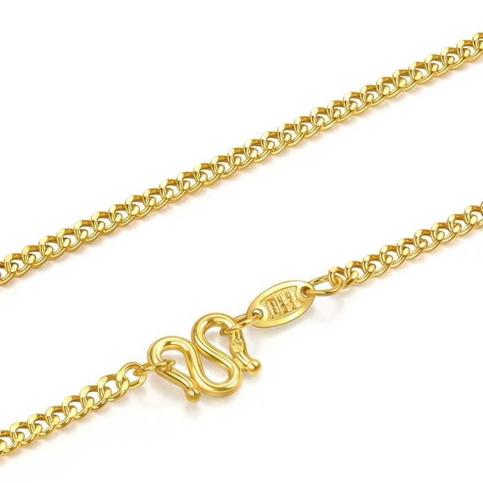 999.9黃金 頸鍊 | 周生生珠寶 | 機織素鍊 | 09223N - 5