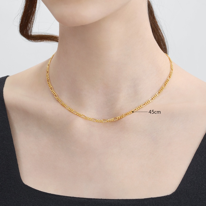 Solid Gold Necklace | Chow Sang Sang Jewellery | Machinery Chain | 09246N - 3