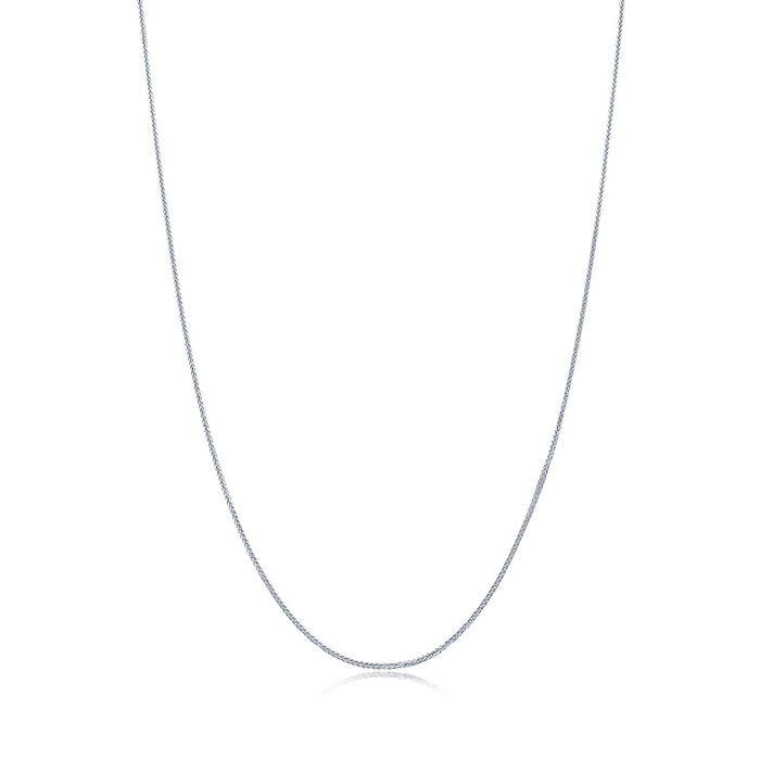 18K White Gold Spiga Chain Necklace