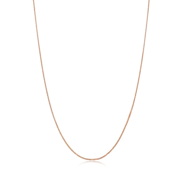 18K White & Red Gold Spiga Chain Necklace