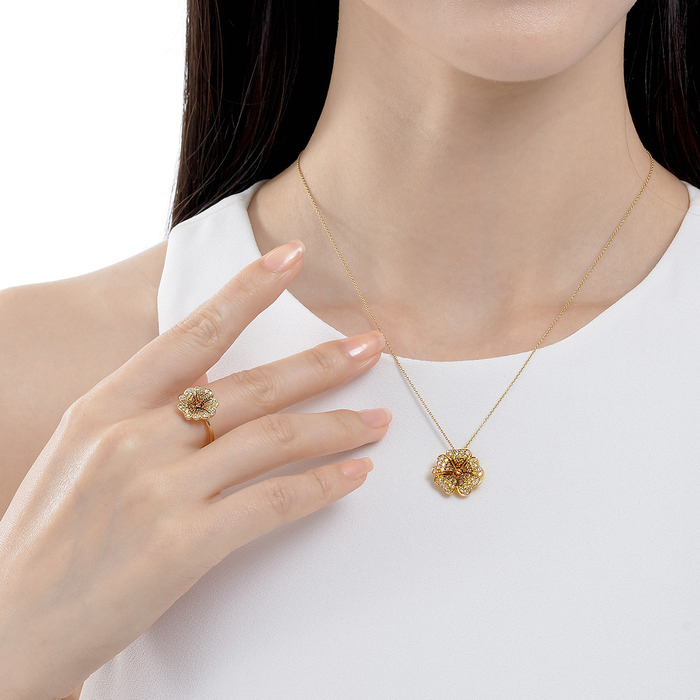 18K Yellow & Black Gold Necklace | Chow Sang Sang Jewellery | 81040N - 3