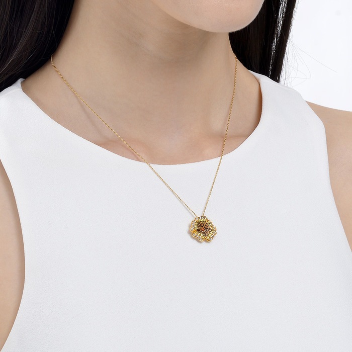 18K Yellow & Black Gold Necklace | Chow Sang Sang Jewellery | 81040N - 2