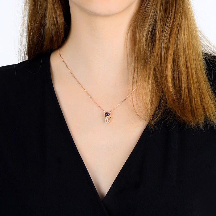 18K Rose Gold Necklace | Chow Sang Sang Jewellery | PetChat | 83611N - 2