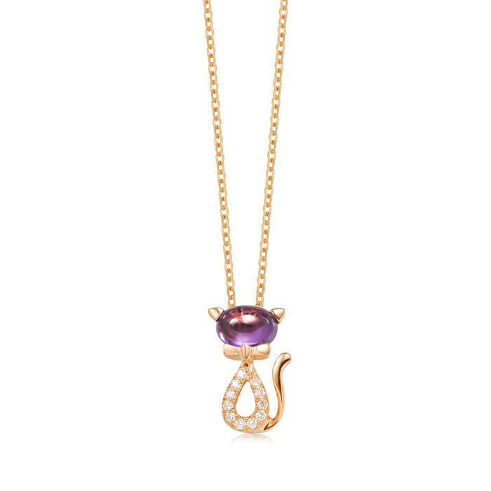 18K Rose Gold Necklace | Chow Sang Sang Jewellery | PetChat | 83611N - 1