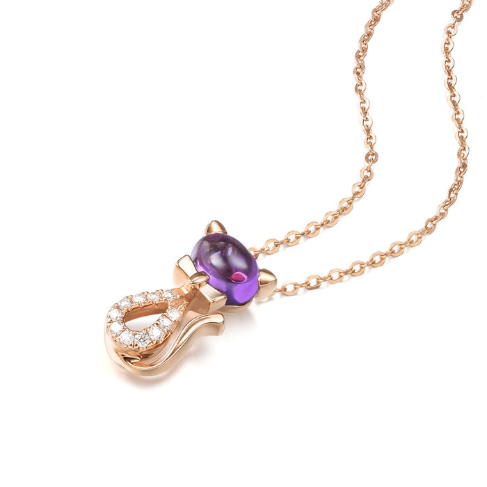 18K Rose Gold Necklace | Chow Sang Sang Jewellery | PetChat | 83611N - 4