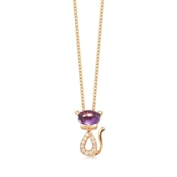 18K Gold Amethyst Necklace
