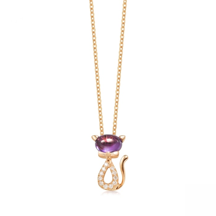 18K Rose Gold Necklace | Chow Sang Sang Jewellery | PetChat | 83611N - 1