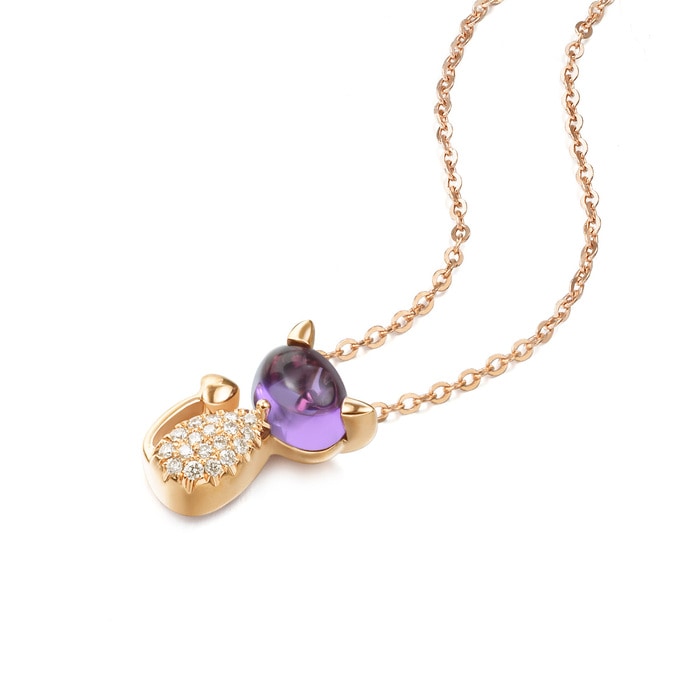 18K Rose Gold Necklace | Chow Sang Sang Jewellery | PetChat | 83698N - 4