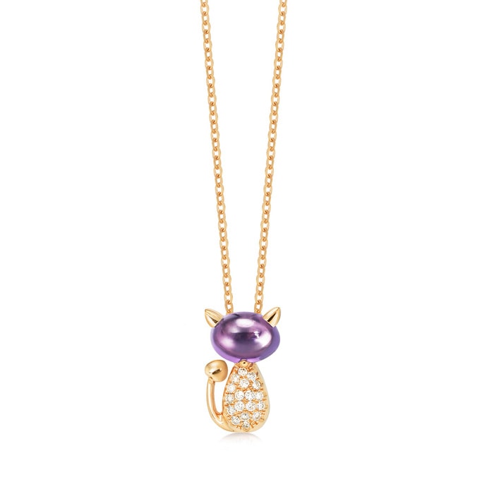18K Rose Gold Necklace | Chow Sang Sang Jewellery | PetChat | 83698N - 1
