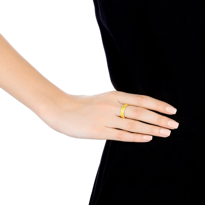 999.9 Gold Dragon and Phoenix Ring | 09149R(~0.102 tael