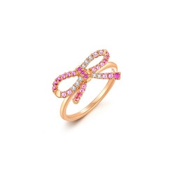 18K Gold Pink Sapphire Ring
